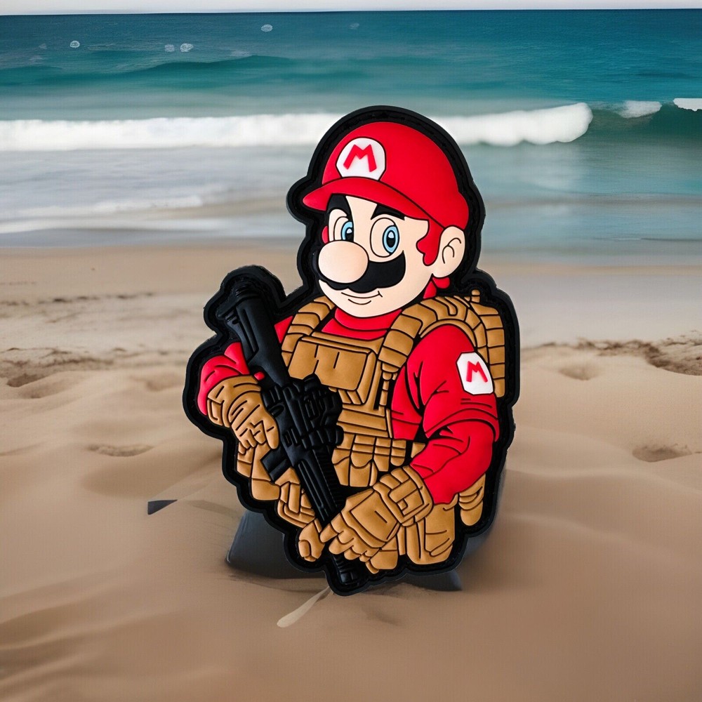 Tactical Mario PVC Hook/Loop Morale Patch