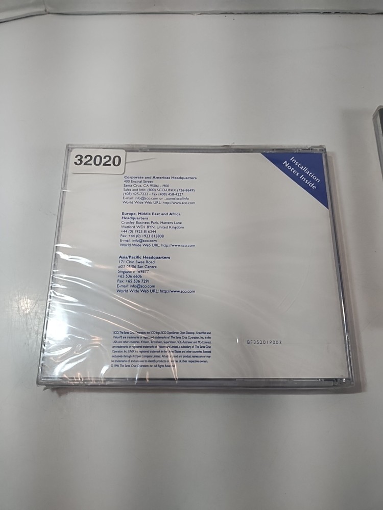 Vintage 90's SCO OpenServer Software ~ TermVision & VisionFS ~ Sealed CD-ROM PC