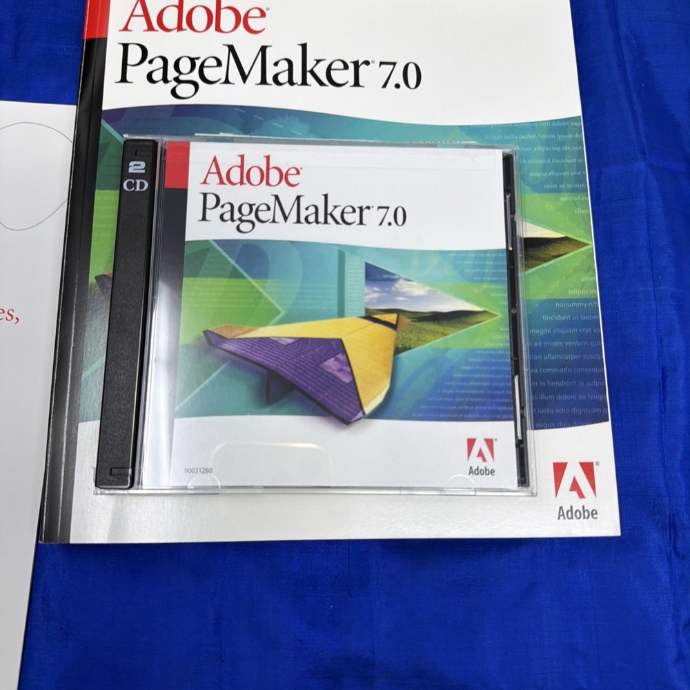 Adobe PageMaker 7.0 for Windows/Macintosh 2 Disc Set with Key Code