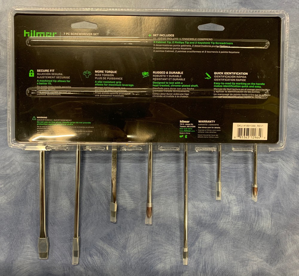 HILMOR 7PC SCREWDRIVER SET 1891088