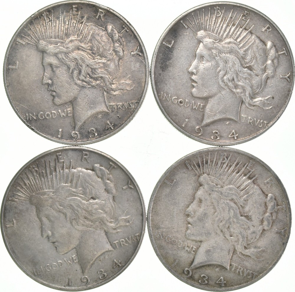1934-D Peace US Silver Dollar - 90% Denver Minted