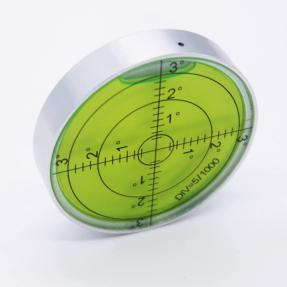 Aluminium High Precision Horizontal Leveler Bubble Level Tool Circle round 2.4 I