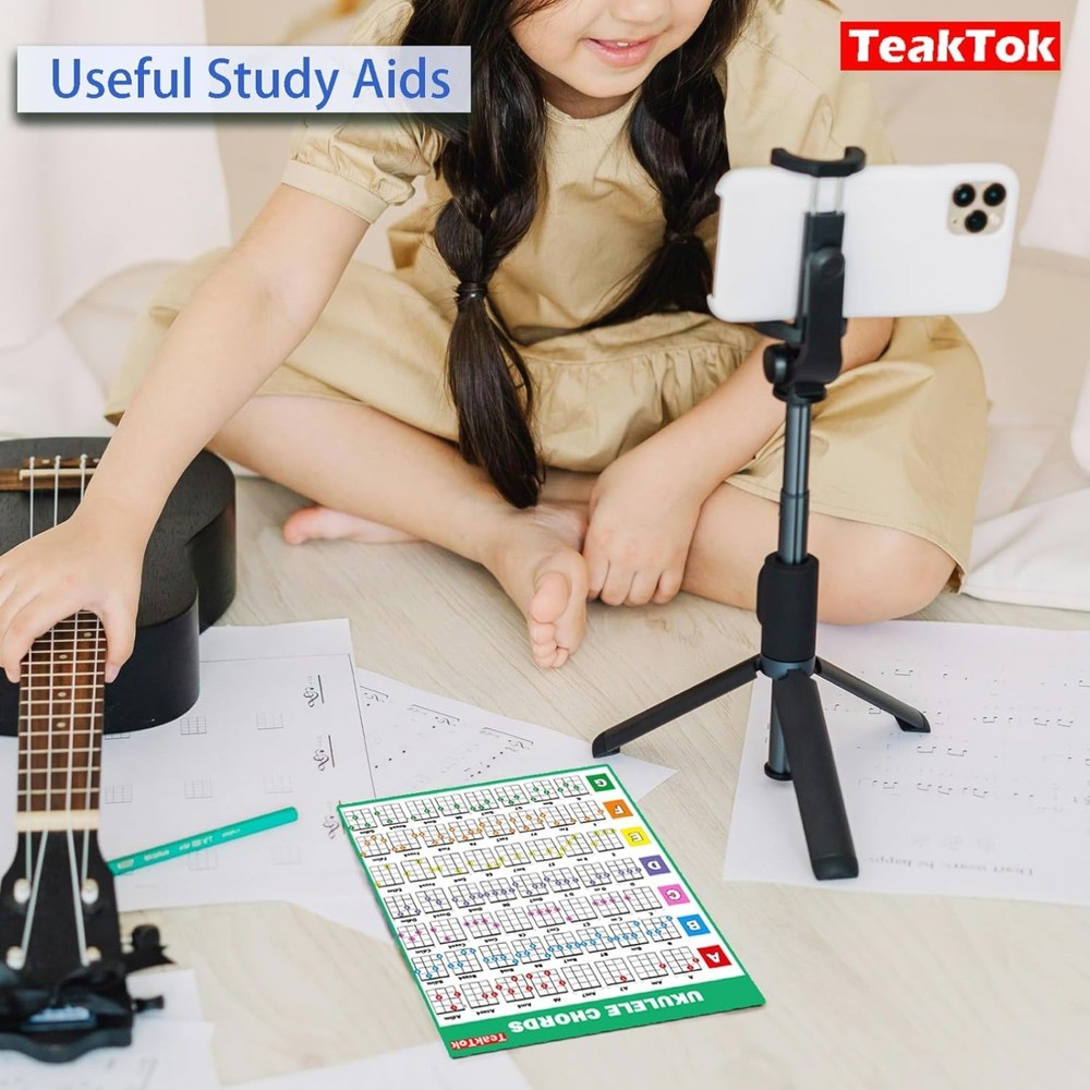 Ukulele Chord Chart Poster For Beginner And Portable A4 Laminated Chords