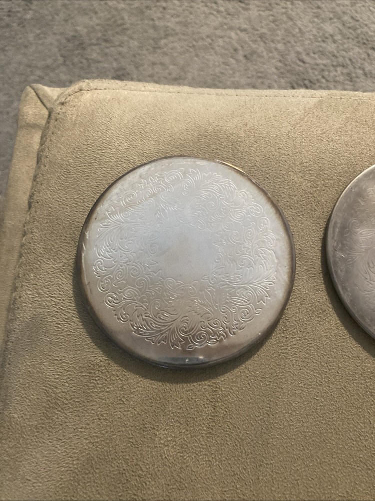 Silverplated Embossed Coasters