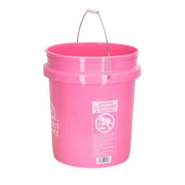 Project Source Pink 5-gallon Plastic General bucket