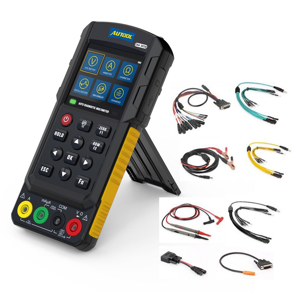 Car Digital Multimeter Oscilloscope AC DC Voltmeter Ammeter Ohmmeter Auto Range