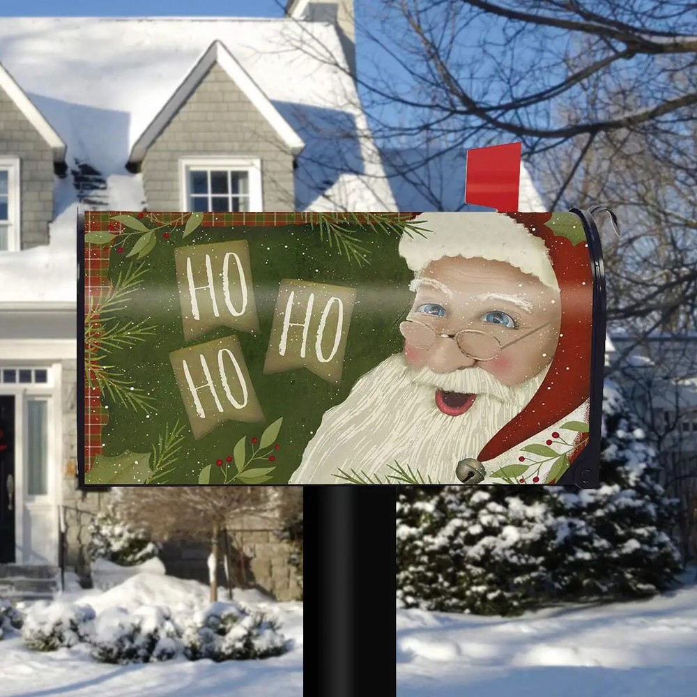 Primitive Santa Magnetic Oversized Mailbox Cover