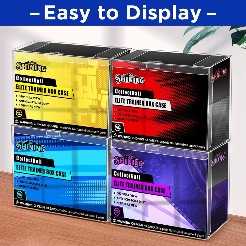 12 Packs Elite Trainer Box Protector Case, ETB Display Case ETB-Storage Case ...