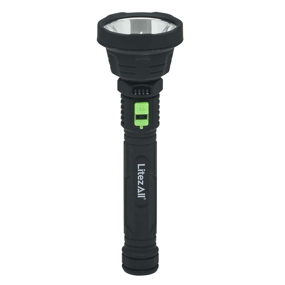 Rechargeable 1000 Lumen LED Flashlight, Battery Meter Display