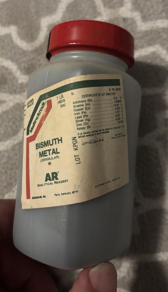 Granular Bismuth Metal 1 Lb