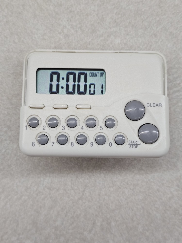 Pampered Chef 1900 Digital Kitchen Timer Clock Magnetic Count Up Down Alarm