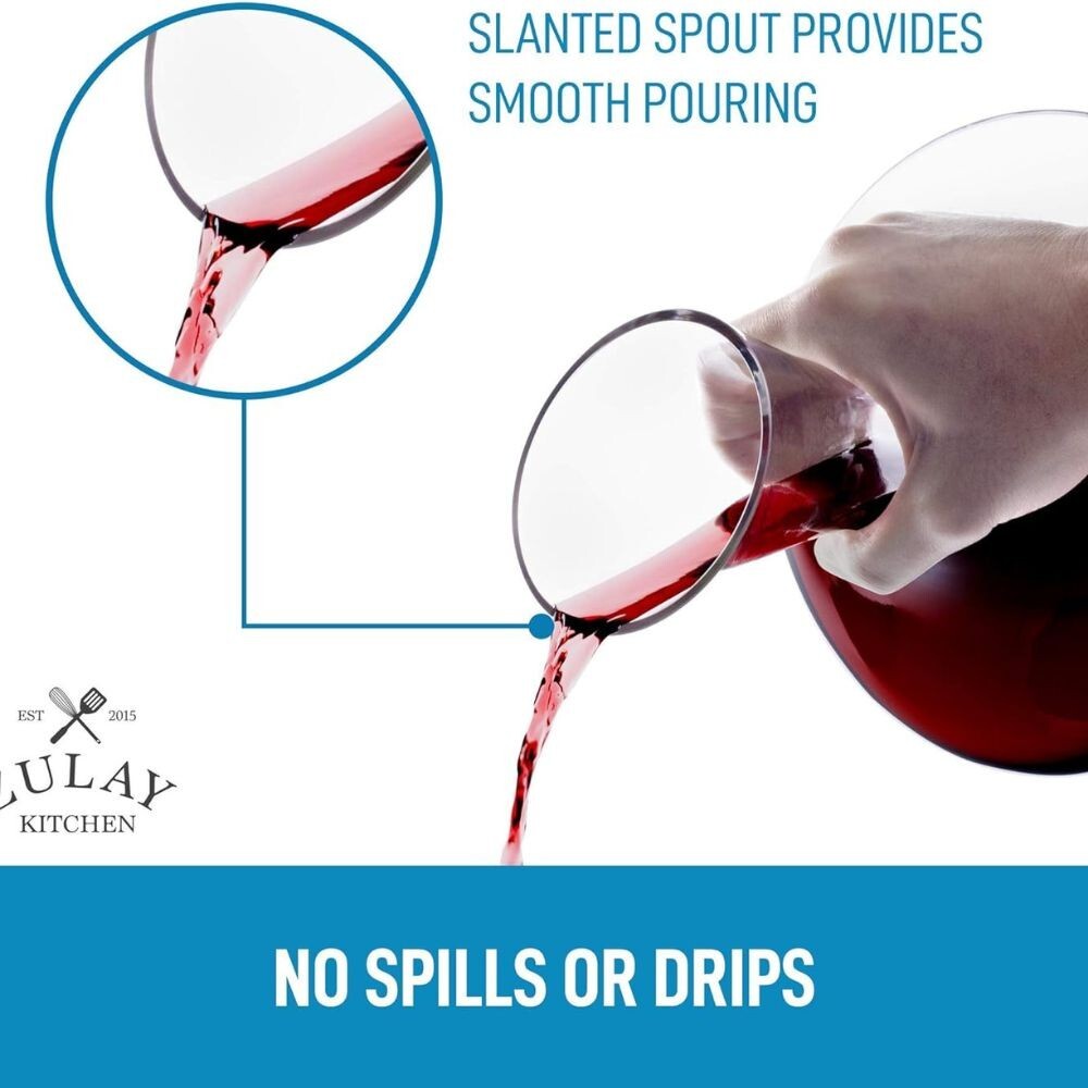 Zulay Crystal Red Wine Decanter