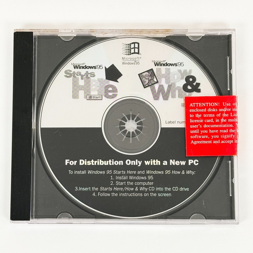 Microsoft Windows 95 + Starts Here How & Why Updated Edition CD-ROMs