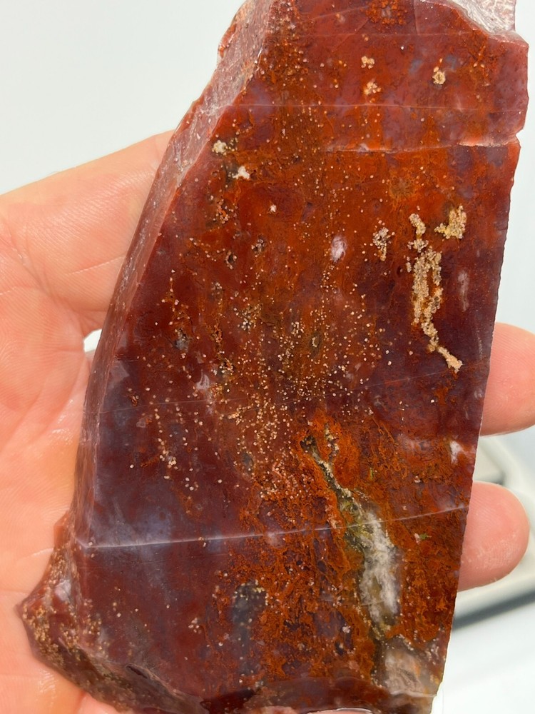 Mexican Cathedral Raspberry Agate Slab Cabbing Lapidary Combo Ship Avail