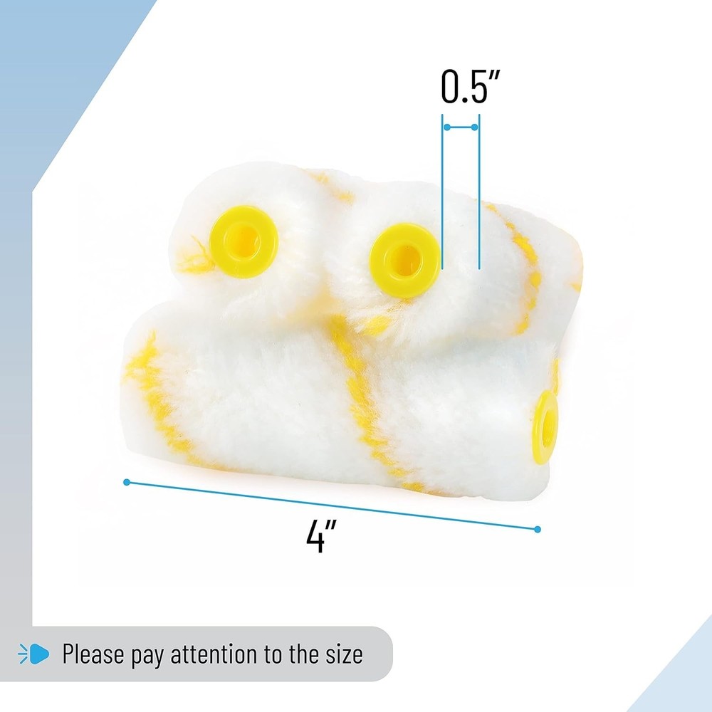 Bates 6-Piece 4-Inch Roller Covers - Versatile Microfiber for Small Projects