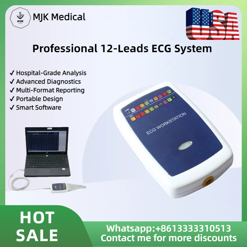 12-Lead Resting ECG/EKG Machine with PC Analysis Software & Reporting