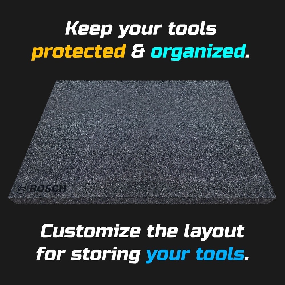 BOSCH DARK shadow foam tool tray insert storage organizer toolbox tool kit set