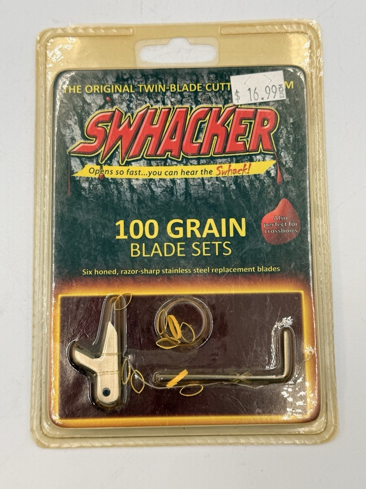 swhacker 100 grain blade sets 6 Honed Razor Sharp Stainless Steel Replacements