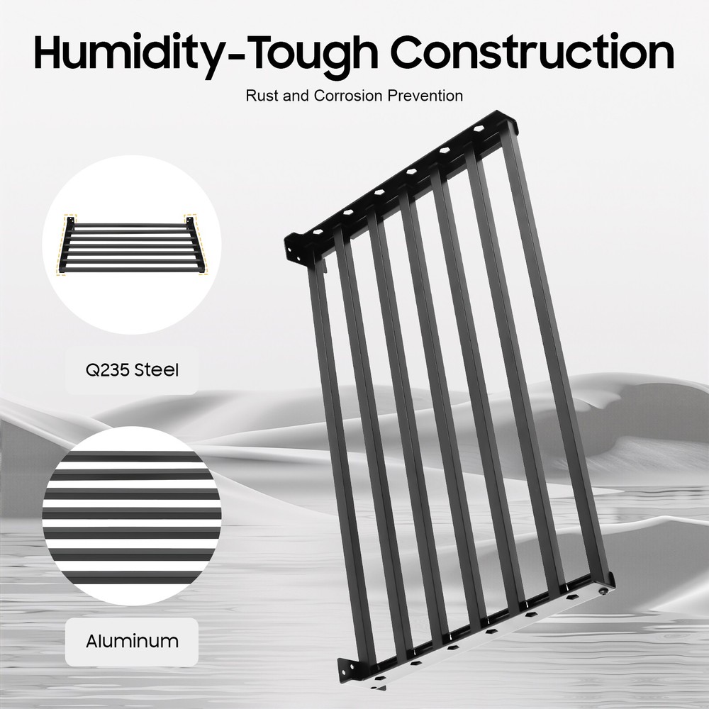 Microwave Oven Bracket Shelf Kitchen Holder Storage Rack Wall Mount With 4 Hooks