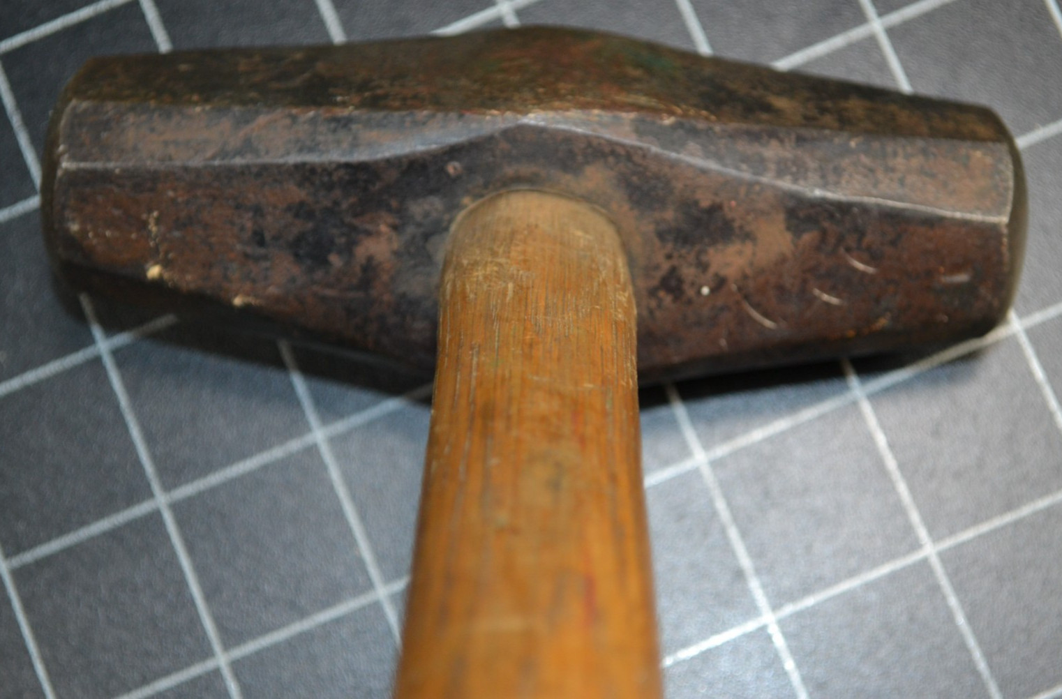 WARWOOD - X37X - BLACKSMITH STRIKING ROUNDING HAMMER - 4# HEAD - ALL ORIGINAL