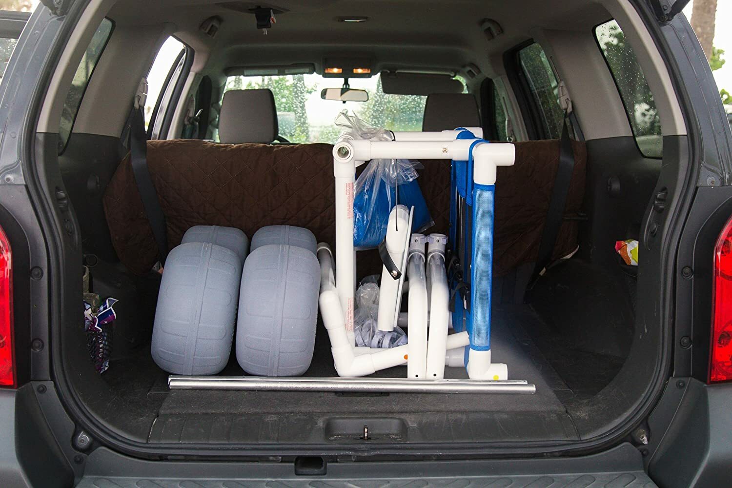 Beach Wheelchair for Sand with Balloon Tires – PVC Frame – Lightly Used