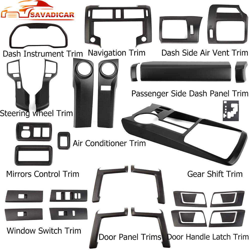 32x Matte Black Center Console Dashboard Panel Cover Trims Kit For 4runner 2020+