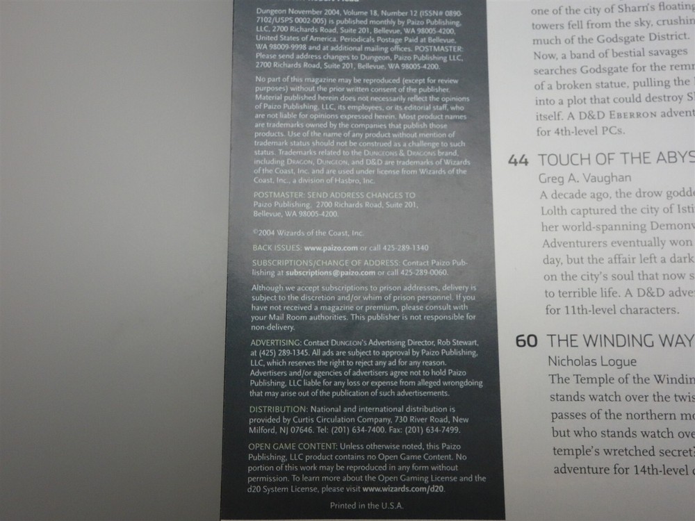 Dungeon Magazine: Issue #117 December 2004