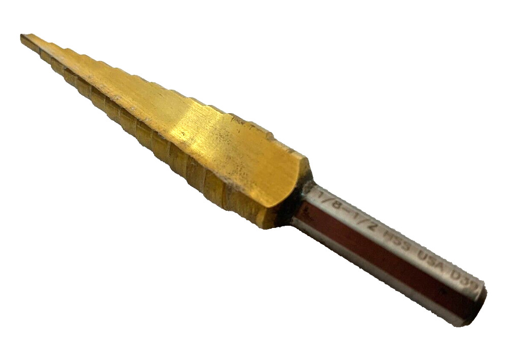 IDEAL ~ 35-511 ~ Step Drill 1/8" - 1/2" HSS ~ Titanium Coating