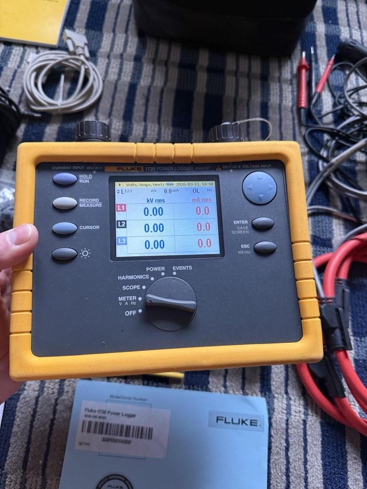 Fluke 1735 Three-Phase Power Logger w/ All Accessories