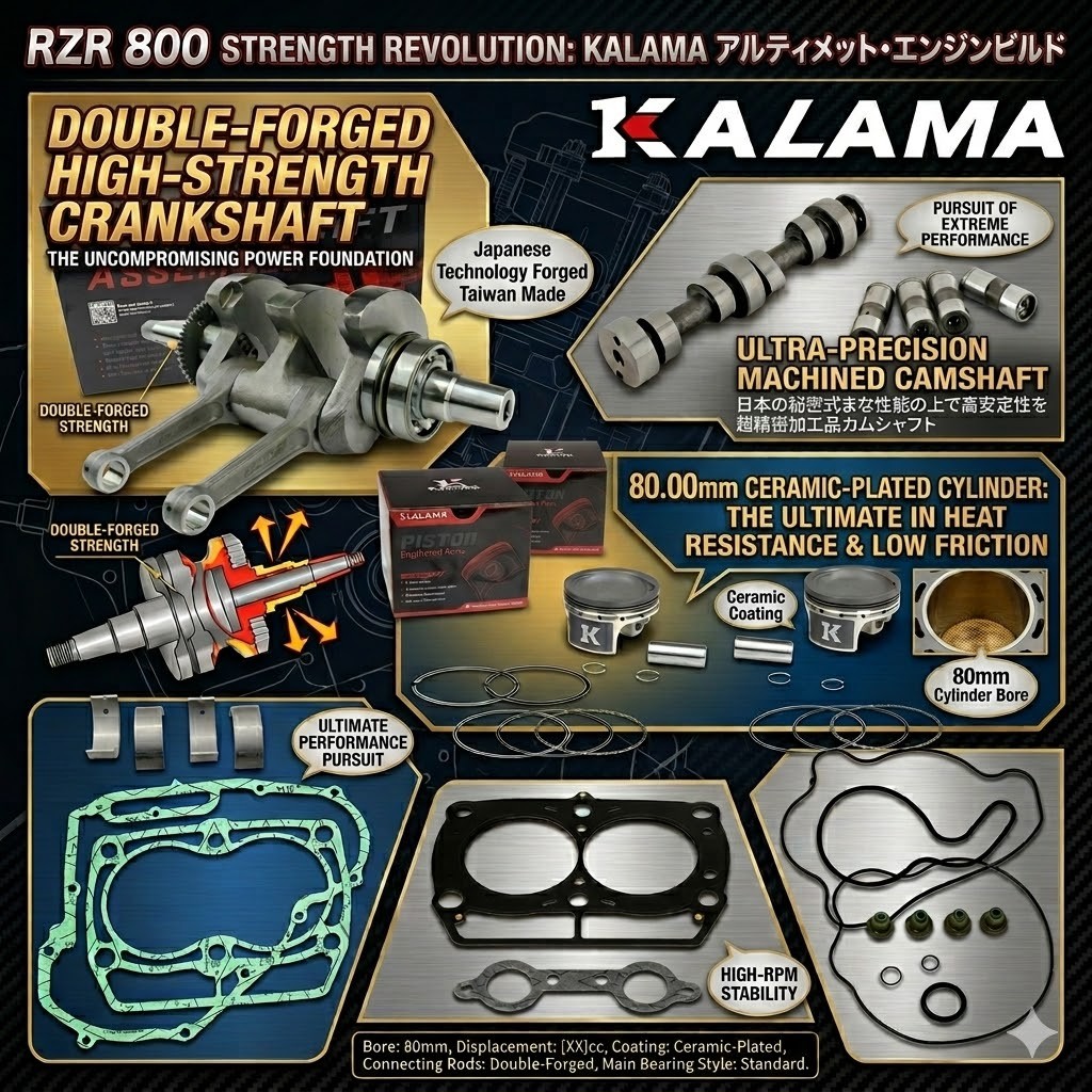 FOR POLARIS RZR RANGER SPORTSMAN 800 REBUILD ENGINE KIT CRANK CAM SHAFT PISTONS