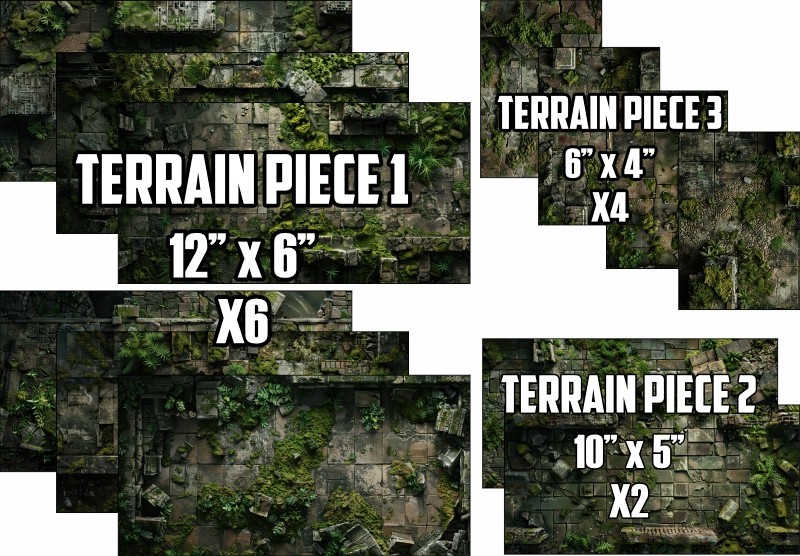 Neoprene Terrain Mats - Chapter Approved 2025 Tournament Ready - Overgrown