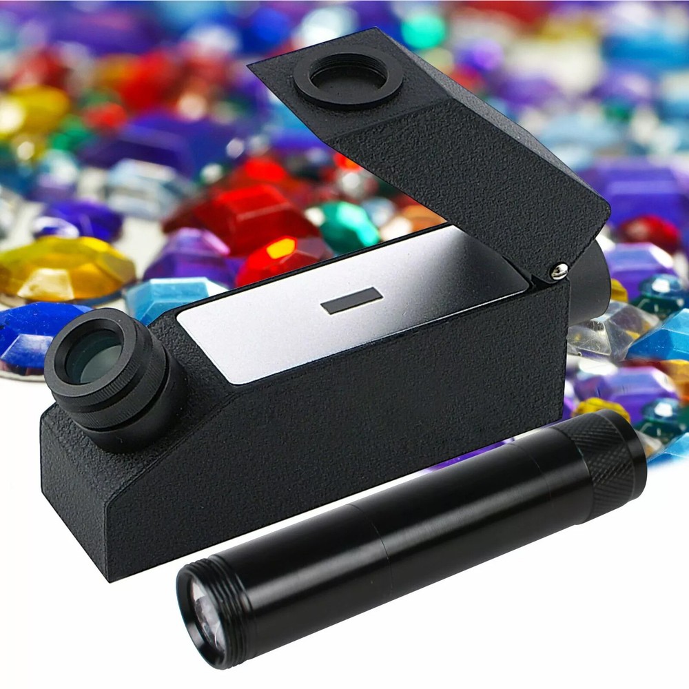 GemologicalGemstone Gem Refractometer Built-In Light 1.30-1.81RI for GIA testing