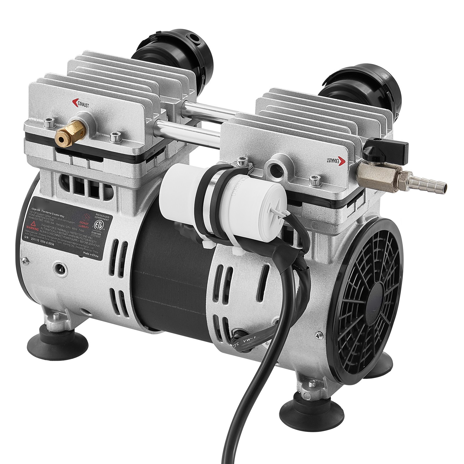 Uimoso Pond Aerator for Lakes up to 3 Acres, 6.7CFM, 1 HP Air Compressor, 745W