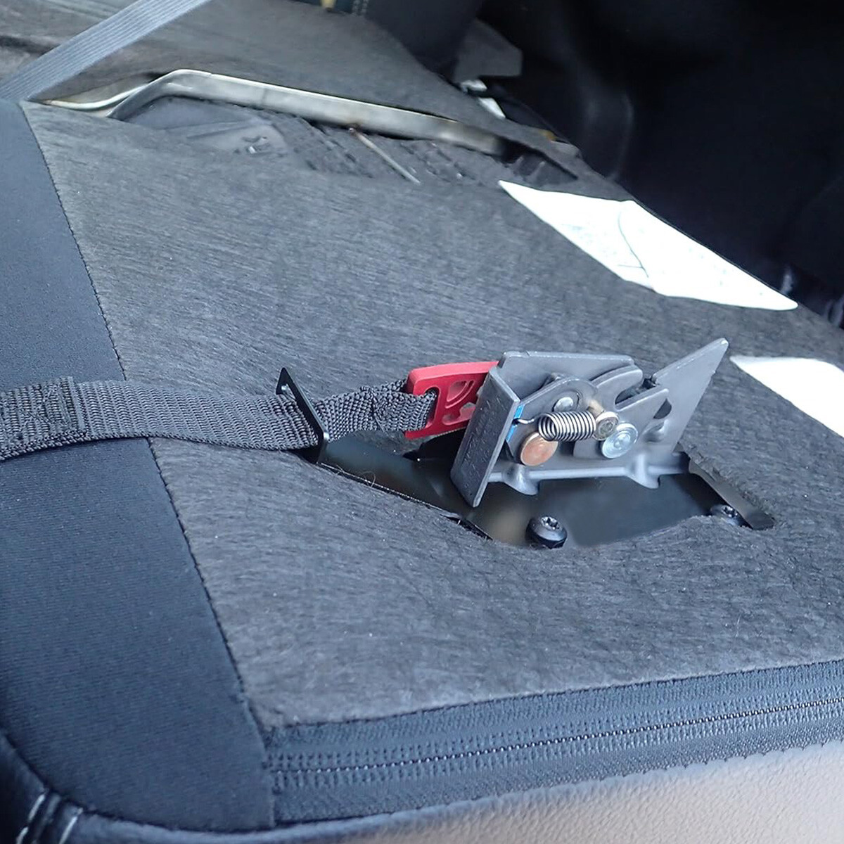 Rear Seat Quick Latch Release Kit Black Strap For 2009-2022 Ford F150 F250 F350