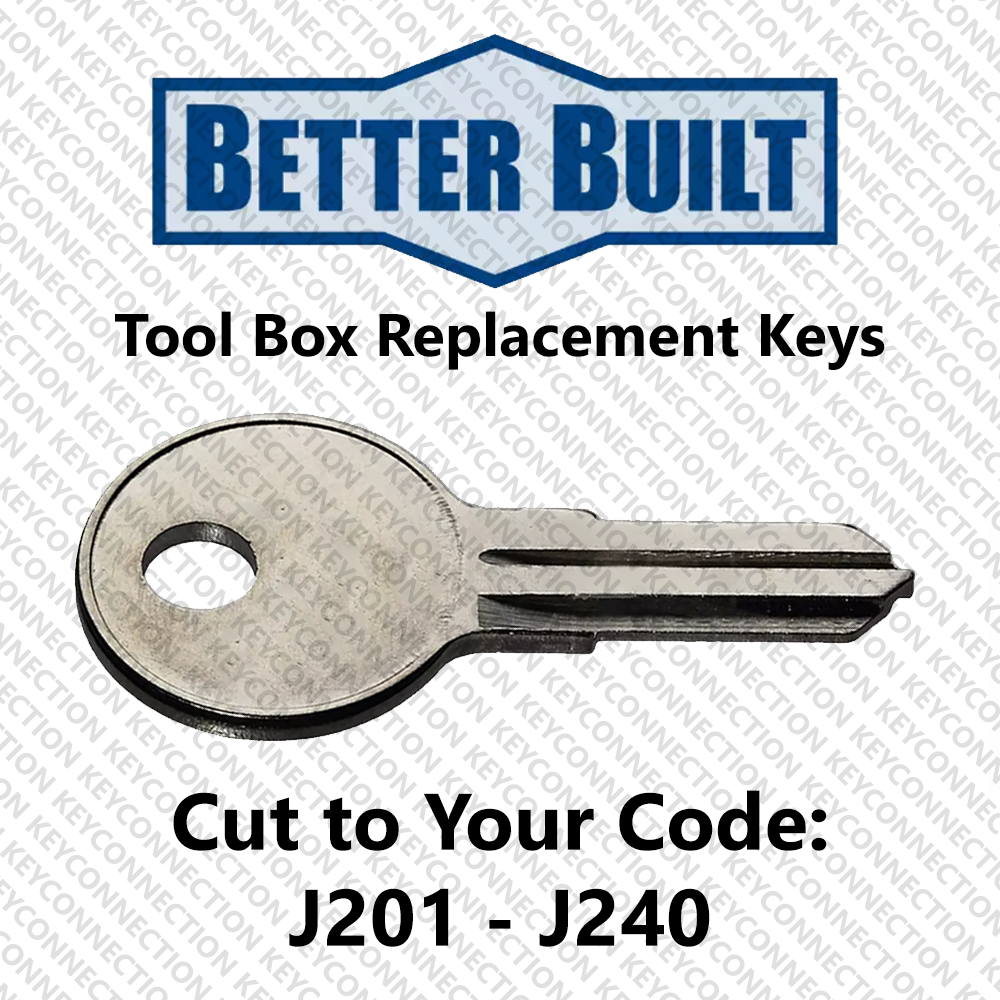 Better Built Truck Tool Box Replacement Key Cut to Code J201 - J240