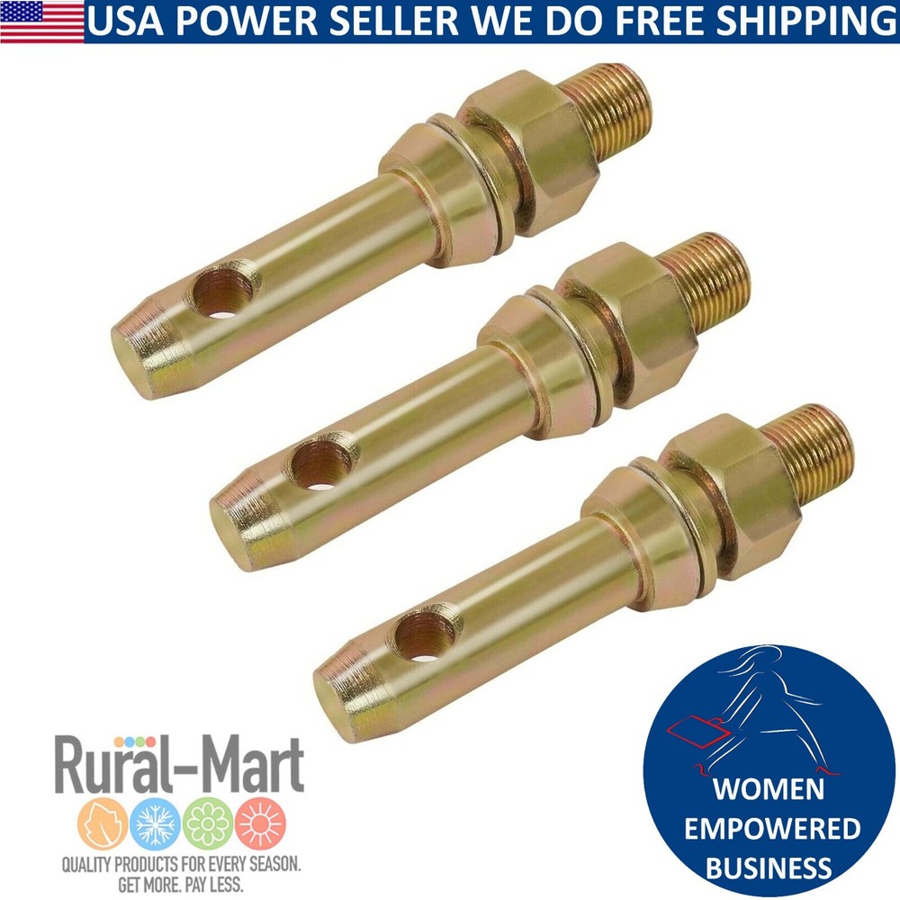 3-Pack Cat 1 Tractor Hitch Pin for Speeco S07020800 Replacement