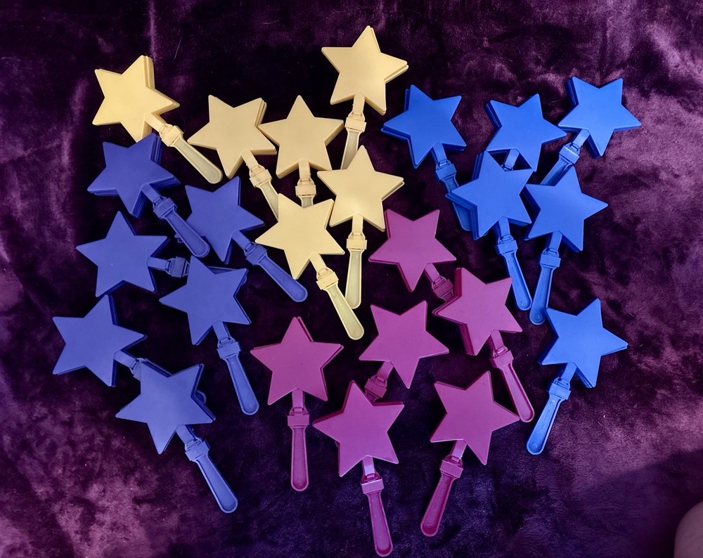 24 NEW star shaped clackers