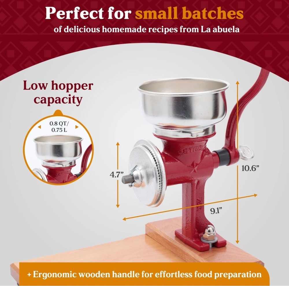 Estrella Grain Mill Mexican Manual Corn Grinde ………………