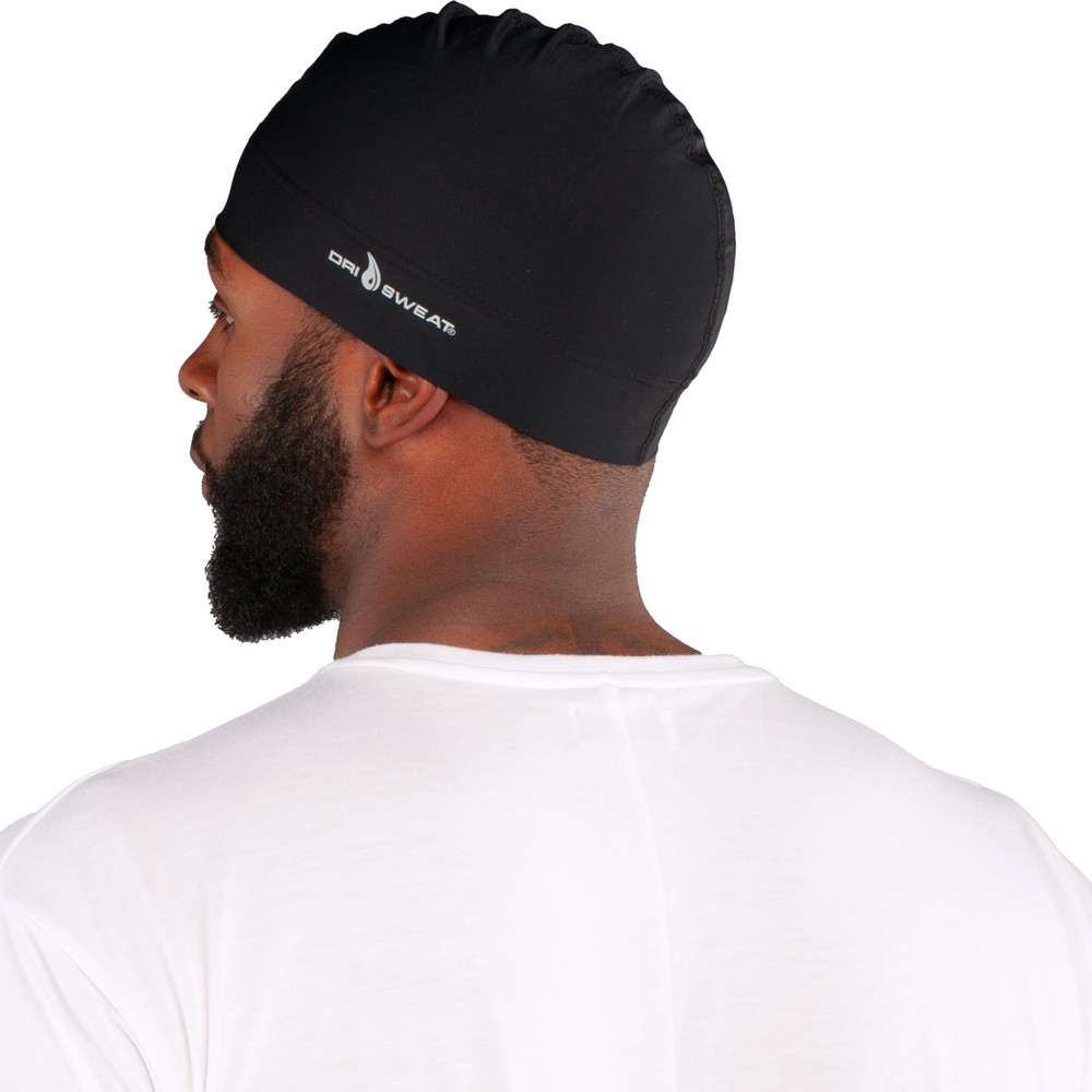 Dri Sweat mens Full Coverage skull caps, Black One Size,