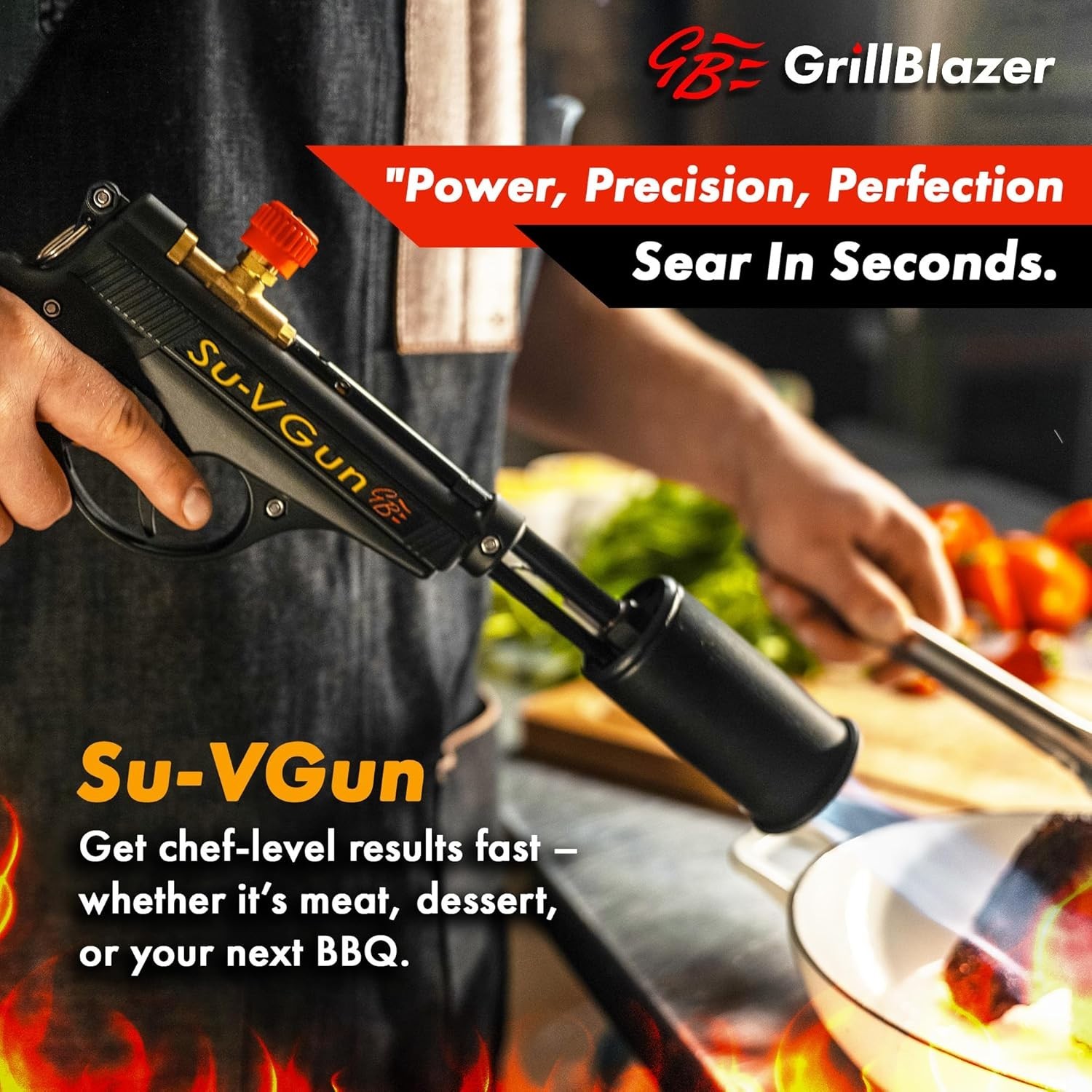 Su-VGun Propane Torch with Stand – High Power 240,000+ BTU Flame Thrower Gun ...