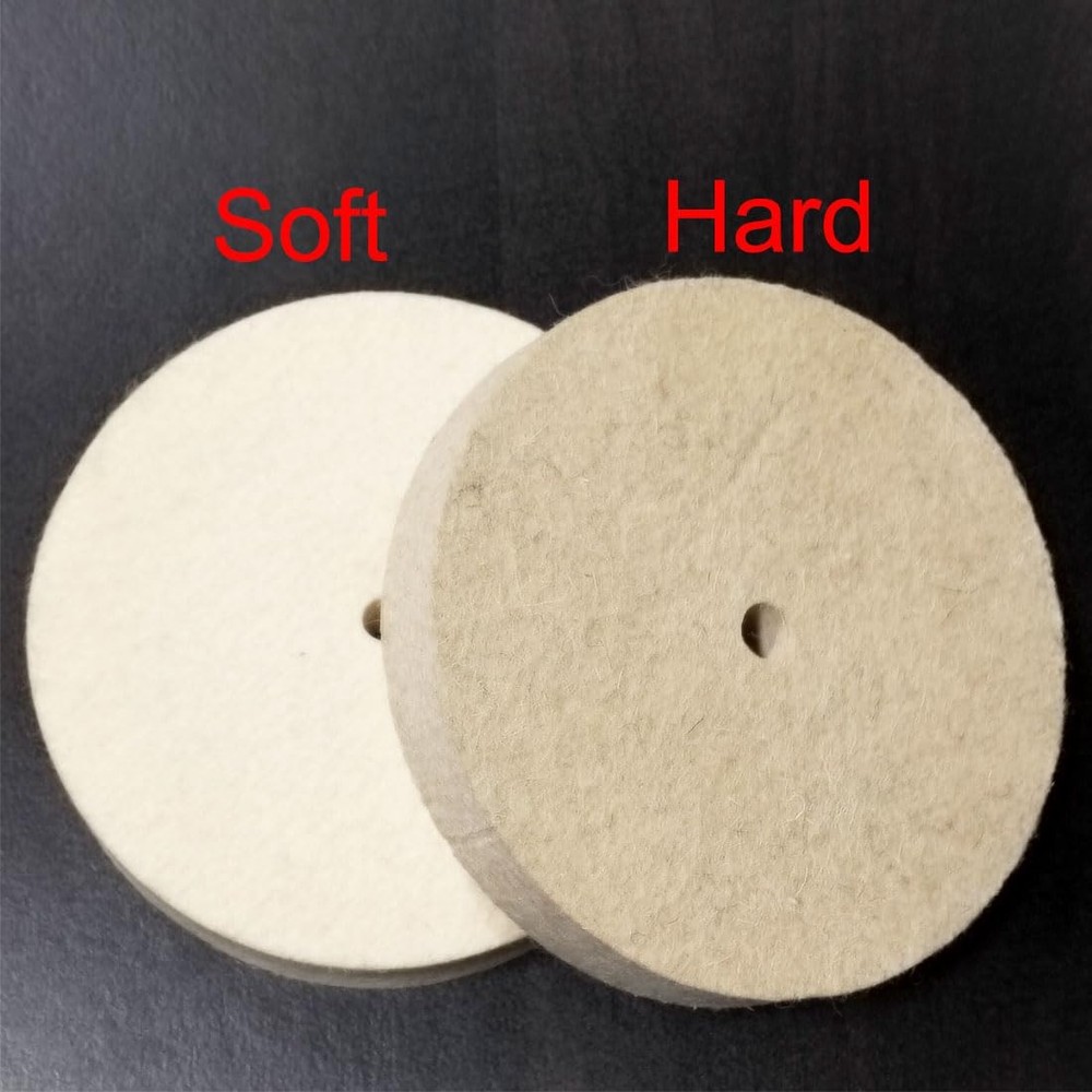 𝐉𝐔𝐍𝐋𝐈𝐗𝐍 6 Inch Hard Wool Buffing Wheel - 5/8 Arbor Hole Wool...