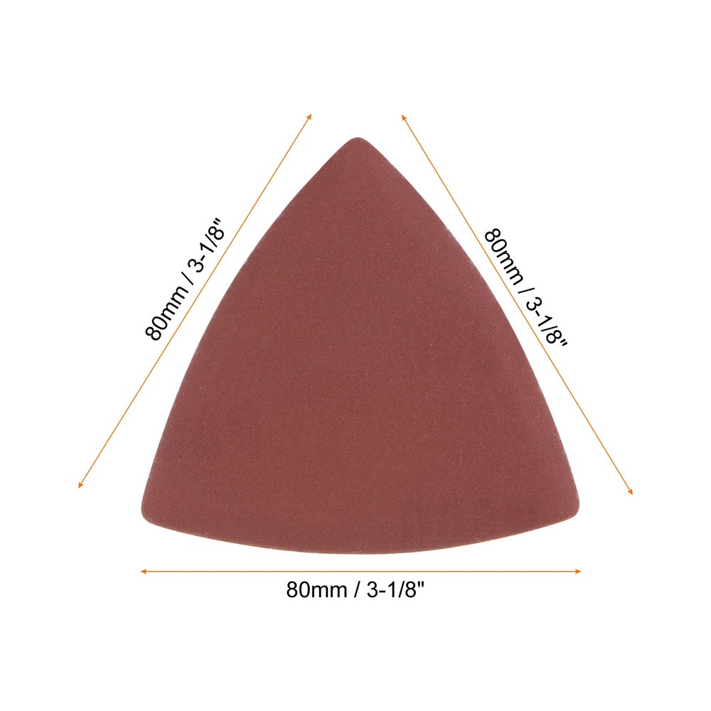 100pcs Triangular Hook & Circle Glass Cards 800 Grits 3-1/8"