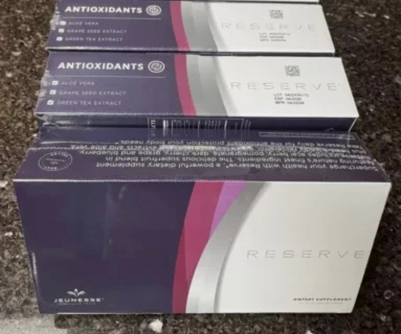 3 Box Jeunesse Reserve Resveratrol Antioxidants Fruit Blend Gel Packs - Exp 2027