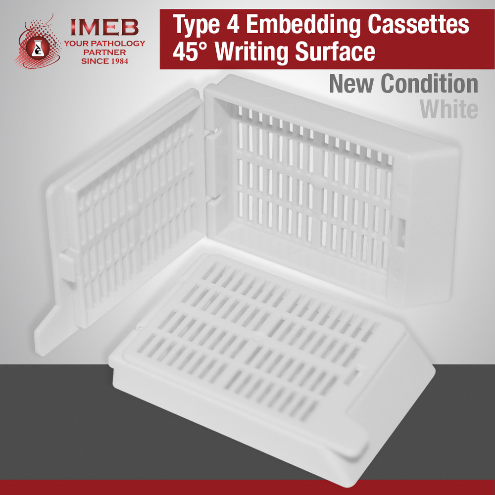 Embedding Cassettes, Type-4, WHITE, 1000 Per Case Pack