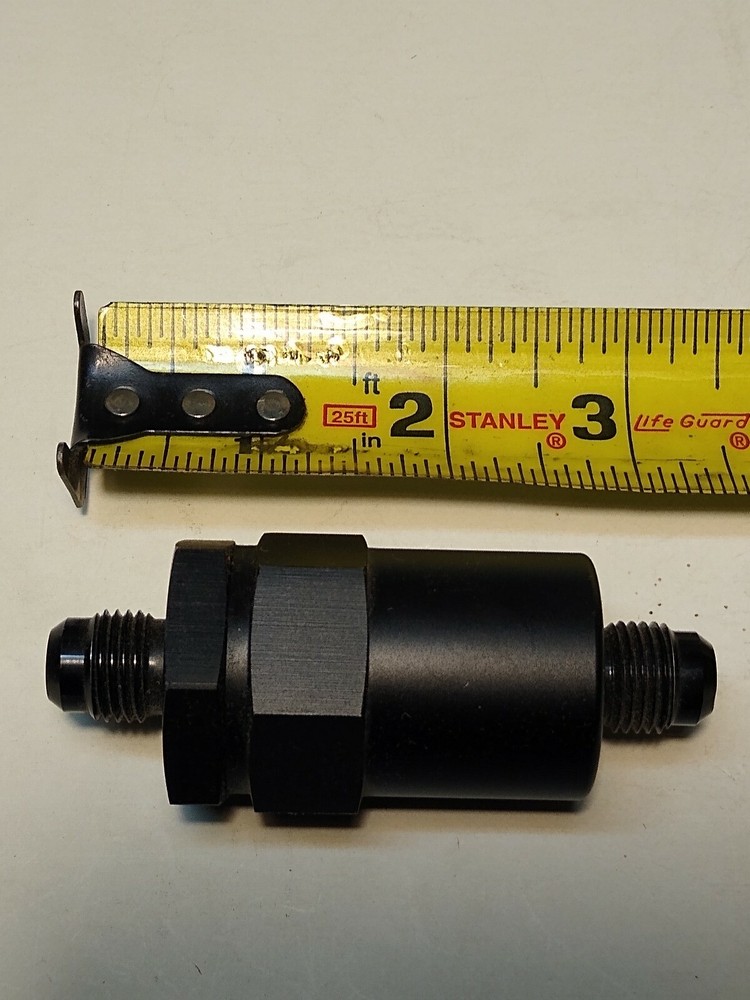 8AN INLINE FUEL FILTER 30 MICRON BLACK FOR 1/2 FUEL LINE
