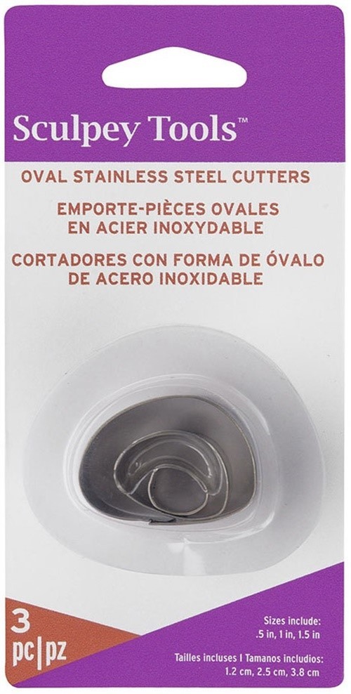 Sculpey Premo Cutter Set 3/Pkg-Irregular Oval