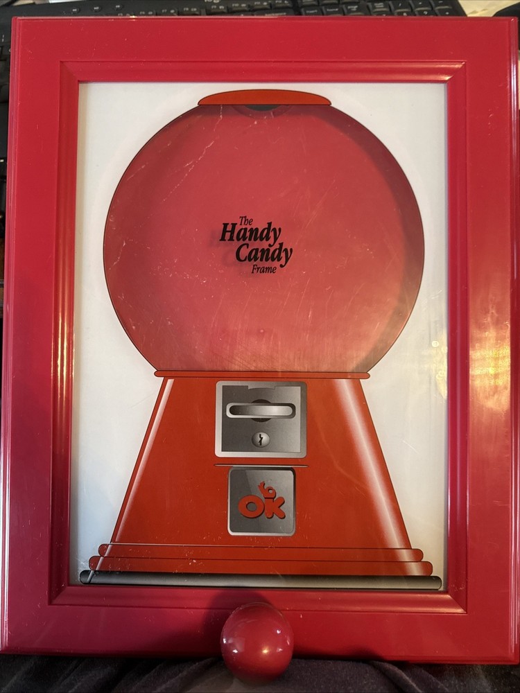 Vintage Red Handy Candy Frame Gumball Machine