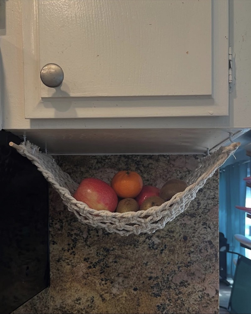 handmade macrame fruit hammock boho decor