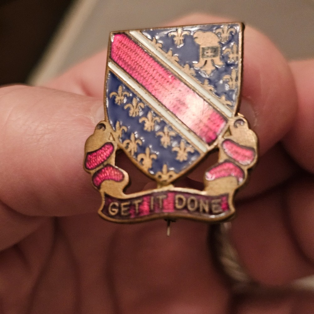 WW2 US Army 110th Engineer Pin Unit Crest Get It Done with Two Adddition Pieces