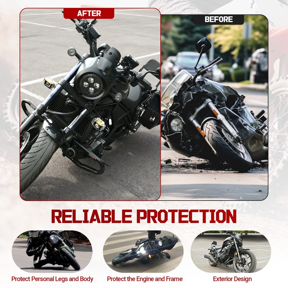 Crash Bar For Triumph Trident 660 Engine Guard Frame Protector Pad 2026 WOLFLINE